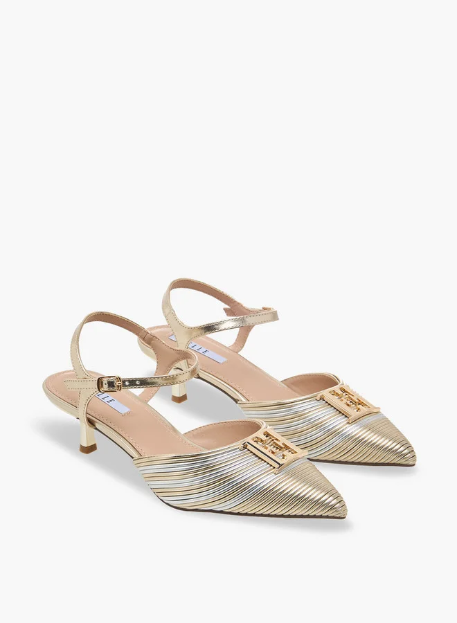 Women Embellished Kitten Heel Sandals Ramadan Collection